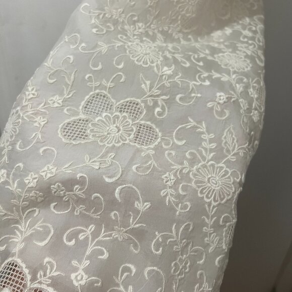 Vintage 1980's Baptismal Embroidered Baby Christening Long Gown 6 - 9 Mos - Picture 8 of 15